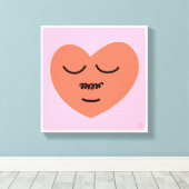 Inhoud hart - met snor canvas afdruk (Insitu (Houten vloer))