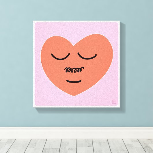 Inhoud hart - met snor canvas afdruk (Insitu (Houten vloer))