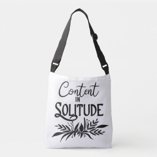 Inhoud in eenzaamheid crossbody tas