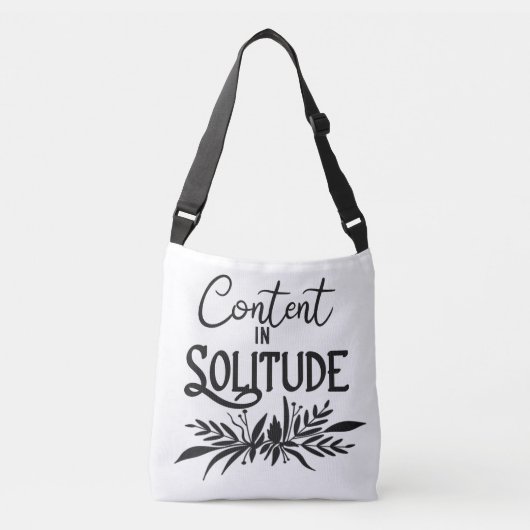 Inhoud in eenzaamheid crossbody tas (Voorkant)