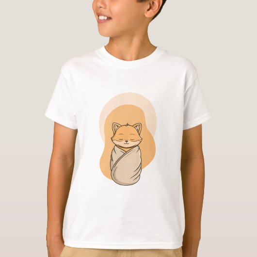 Inhoud Ingebakerde Vos Kinderen T-shirt (Voorkant)