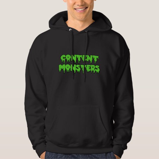 INHOUD MONSTERS CLASSIC BLACK HOODIE (Voorkant)