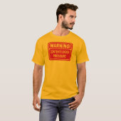 Inhoud van waarschuwingsteken onder Drukontwerp T-shirt (Voorkant volledig)