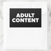 Inhoud voor volwassenen rechthoekige sticker (Tas)