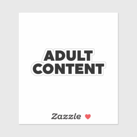 Inhoud voor volwassenen sticker (Vel)