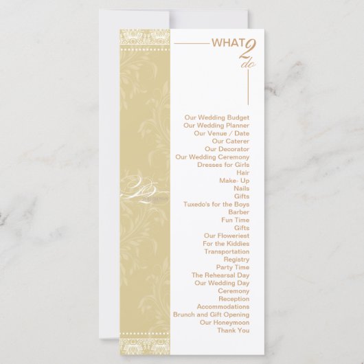 Inhoudsopgave Invoegen voor trouwplanning bindt (Achterkant)