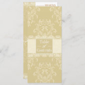 Inhoudsopgave Invoegen voor trouwplanning bindt (Voorkant / Achterkant)