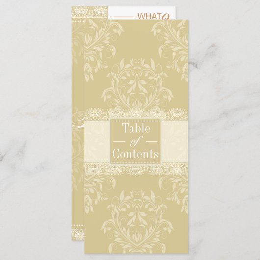 Inhoudsopgave Invoegen voor trouwplanning bindt (Voorkant / Achterkant)