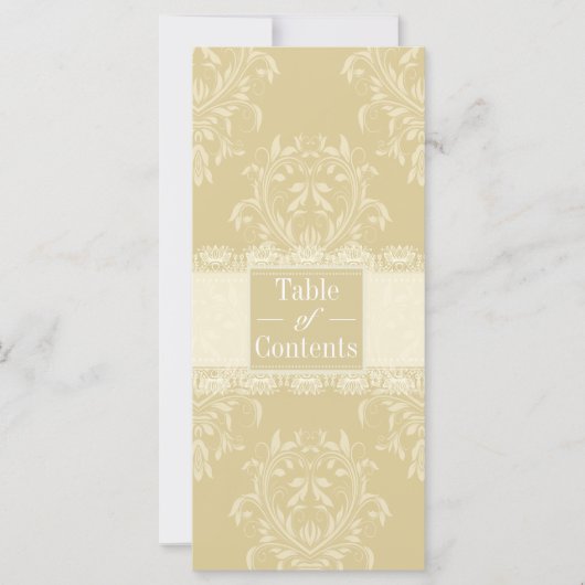 Inhoudsopgave Invoegen voor trouwplanning bindt (Voorkant)