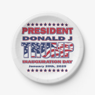 Inhuldiging president Trump 2025 Papieren Bordje