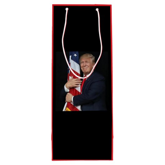 Inhuldiging president Trump 2025 Wijn Cadeautas (Achterkant)