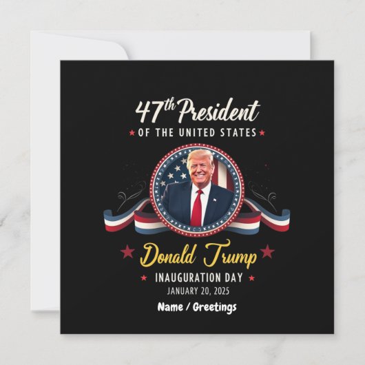 Inhuldiging Trump 20 januari 2025 Kaart (Voorkant)