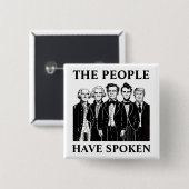 inhuldiging van het president vierkante button 5,1 cm (Voorkant /achterkant)