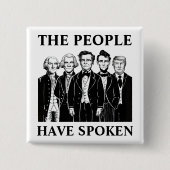 inhuldiging van het president vierkante button 5,1 cm (Voorkant)