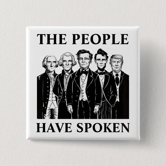 inhuldiging van het president vierkante button 5,1 cm (Voorkant)