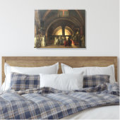 Inhuldiging van Jacques de Molay Canvas Afdruk (Insitu (Slaapkamer))