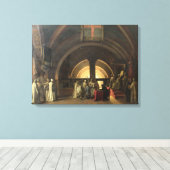Inhuldiging van Jacques de Molay Canvas Afdruk (Insitu (Houten vloer))