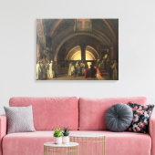 Inhuldiging van Jacques de Molay Canvas Afdruk (Insitu (Woonkamer))