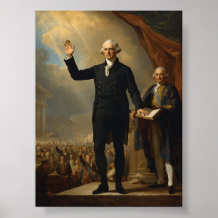 Inhuldiging van President George Washington Poster