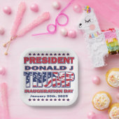 Inhuldiging van President Trump Papieren Bordje (Feest)