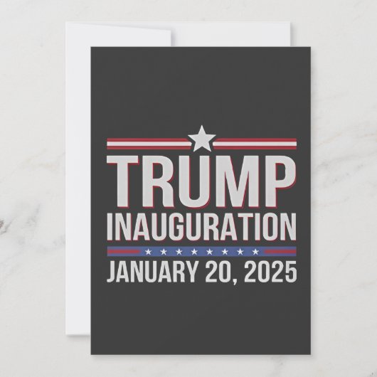 Inhuldigingsdag Trump januari 2025 President Kaart (Voorkant)