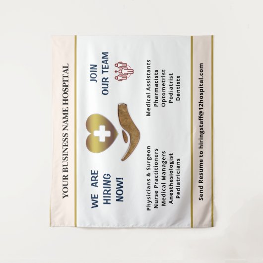 Inhuren Word lid van ons team Medewerkers Business Wandkleed (Voorkant)