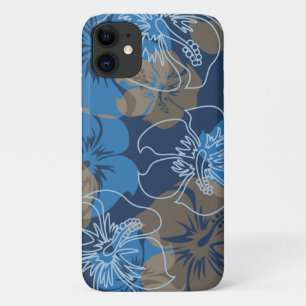 Iniki Point Hawaiian Hibiscus Floral Blue Case-Mate iPhone Case