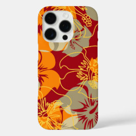 Iniki Point Hawaiian Hibiscus Floral Red iPhone 16 Pro Hoesje