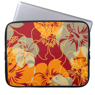 Iniki Point Hawaiian Hibiscus Neoprene Wetsuit sui Laptop Sleeve