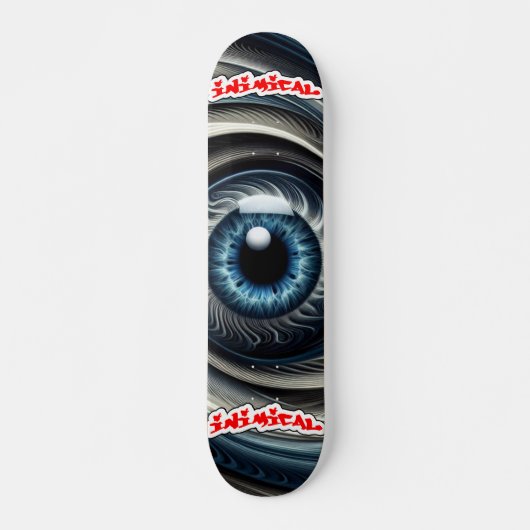 Inimatisch hypnotisch oog persoonlijk skateboard (Voorkant)