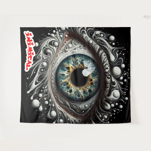 Inimical alomtegenwoordig oog wandkleed (Voorkant (horizontaal))