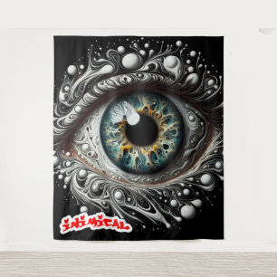 Inimical alomtegenwoordig oog wandkleed