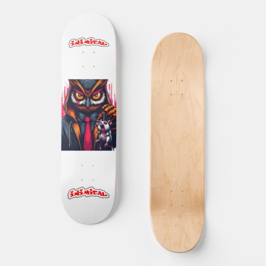 Inimical Apex Predator Series Red Owl X skateboard (Voorkant)