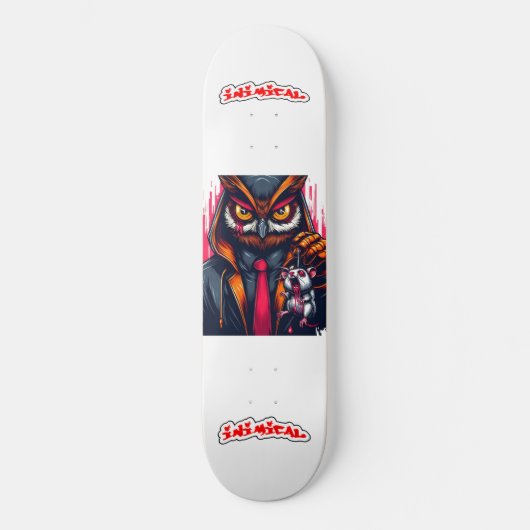 Inimical Apex Predator Series Red Owl X skateboard (Voorkant)