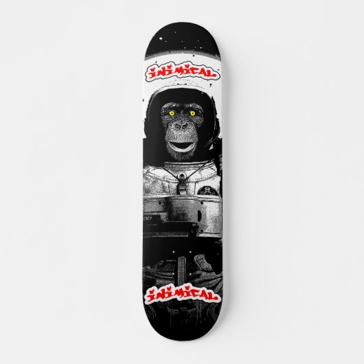 Inimical Astronaut Monkey Persoonlijk Skateboard (Voorkant)