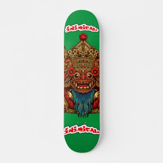 Inimical Barong Mask Deck Persoonlijk Skateboard (Voorkant)