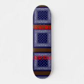 Inimical Blue Paisley Persoonlijk Skateboard (Voorkant)