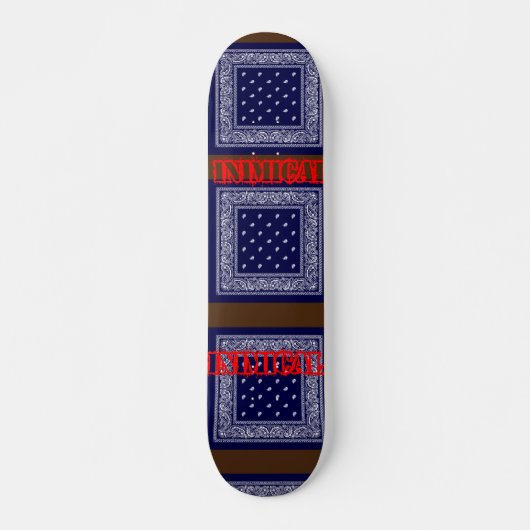 Inimical Blue Paisley Persoonlijk Skateboard (Voorkant)