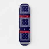 Inimical Blue Paisley Skateboard (Voorkant)