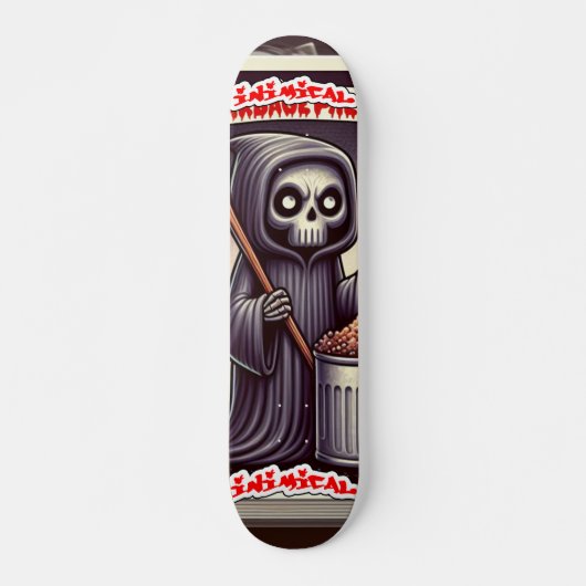 Inimical Cartoon dood Persoonlijk Skateboard (Voorkant)