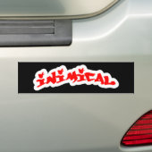 Inimical Classic Bossen Graffiti Label Logo (zwart Bumpersticker (Op auto)