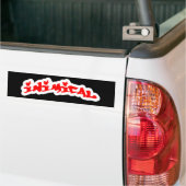 Inimical Classic Bossen Graffiti Label Logo (zwart Bumpersticker (Op Truck)