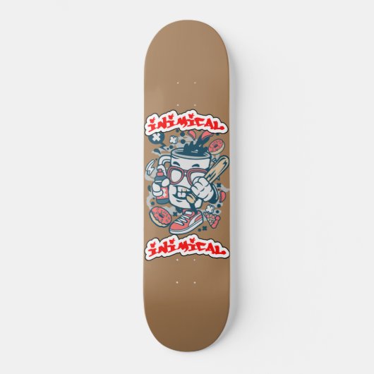 Inimical Coffee Guy Persoonlijk Skateboard (Voorkant)
