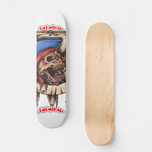 Inimical Dead Pirate Deck Persoonlijk Skateboard (Voorkant)