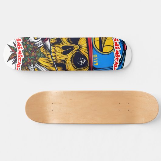 Inimical Golden State Skull Persoonlijk Skateboard (Horizontaal)