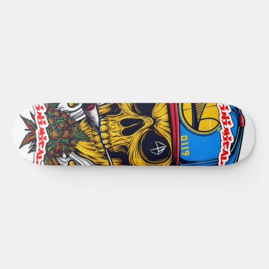 Inimical Golden State Skull Persoonlijk Skateboard (Horizontaal)