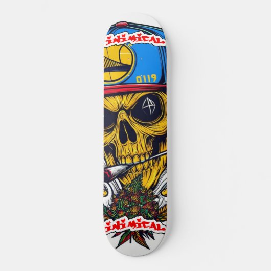 Inimical Golden State Skull Persoonlijk Skateboard (Voorkant)