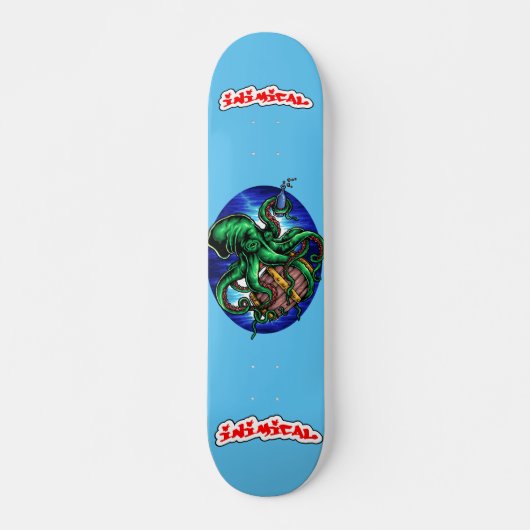 Inimical Greedy Octopus Deck Persoonlijk Skateboard (Voorkant)
