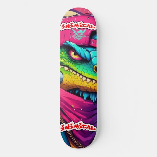 Inimical Grumpy Igauna Persoonlijk Skateboard (Voorkant)