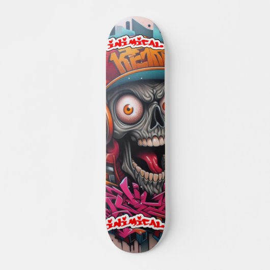 Inimical Illin' Skully Persoonlijk Skateboard (Voorkant)